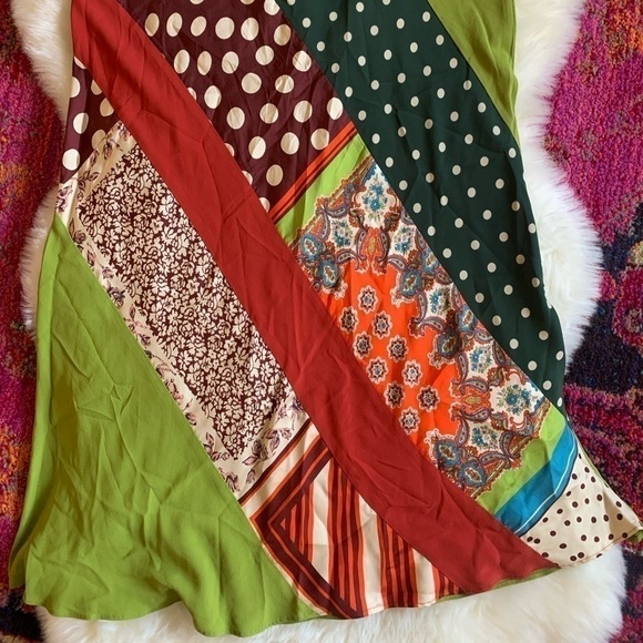 Jean PAUL GAULTIER CLASSIQUE Vintage Retro 90’s Silk Abstract/Floral Maxi Dress - Picture 5 of 15